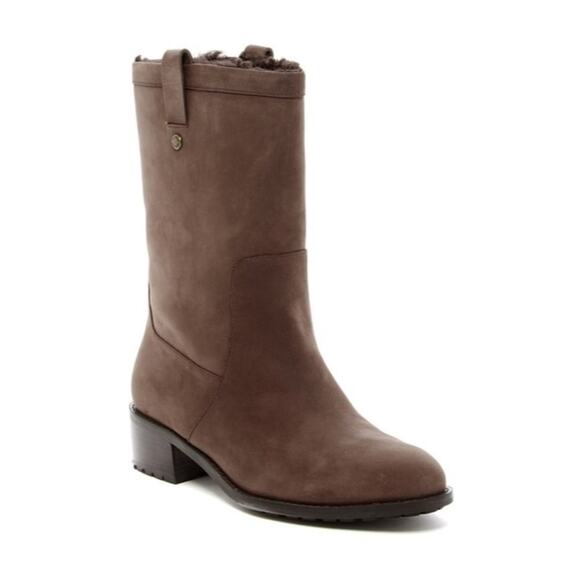 Cole Haan Women's Jessup Sherling Lined Waterproof Leather Boots Size‎ 6 NEW - Picture 1 of 6